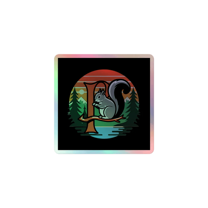 Pooky's Holographic Squirrel Sunset Sticker Sheet product image (1)
