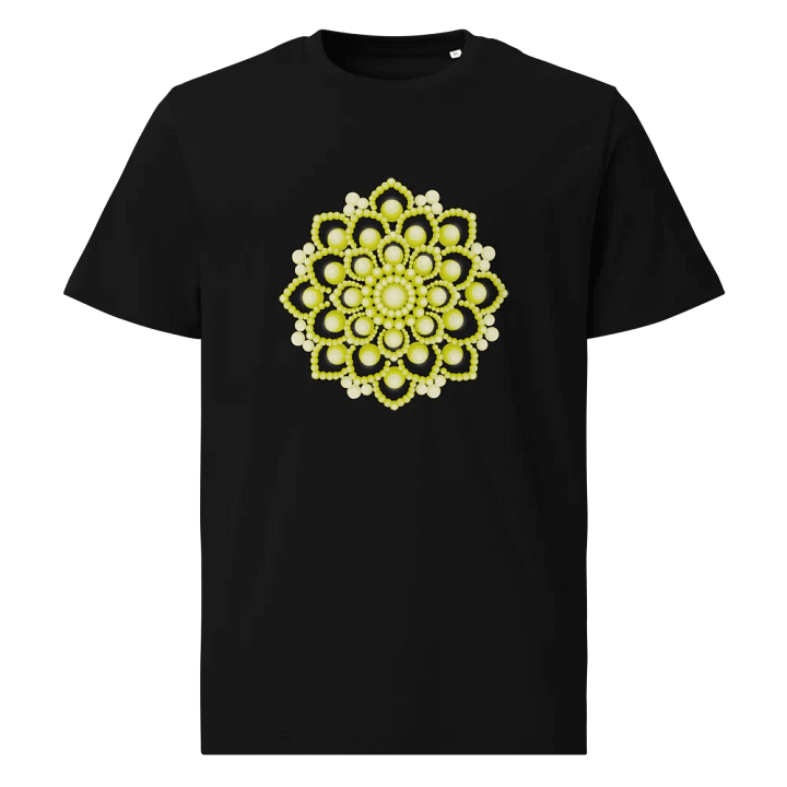 Yellow Flower Mandala Organic Cotton T-Shirt product image (1)