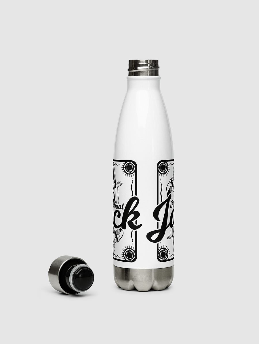 Riverboat Jack Stainless Steel Water Bottle B/W product image (2)