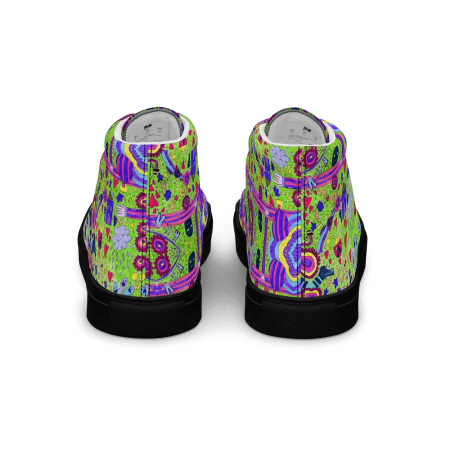 Abstract Doodle Life Ladies High Top Canvas Shoes product image (9)