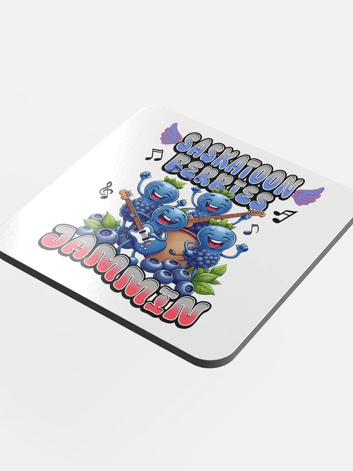 Saskatoon Berries Jammin Glossed Cork Coaster product image (1)