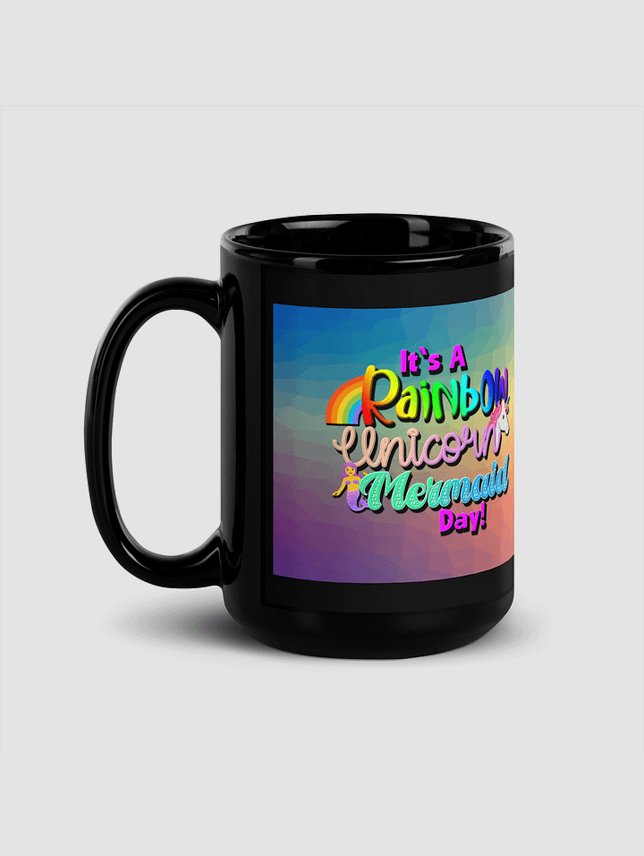 Rainbow Unicorn Squirrel Pride 15oz Black Mug product image (1)