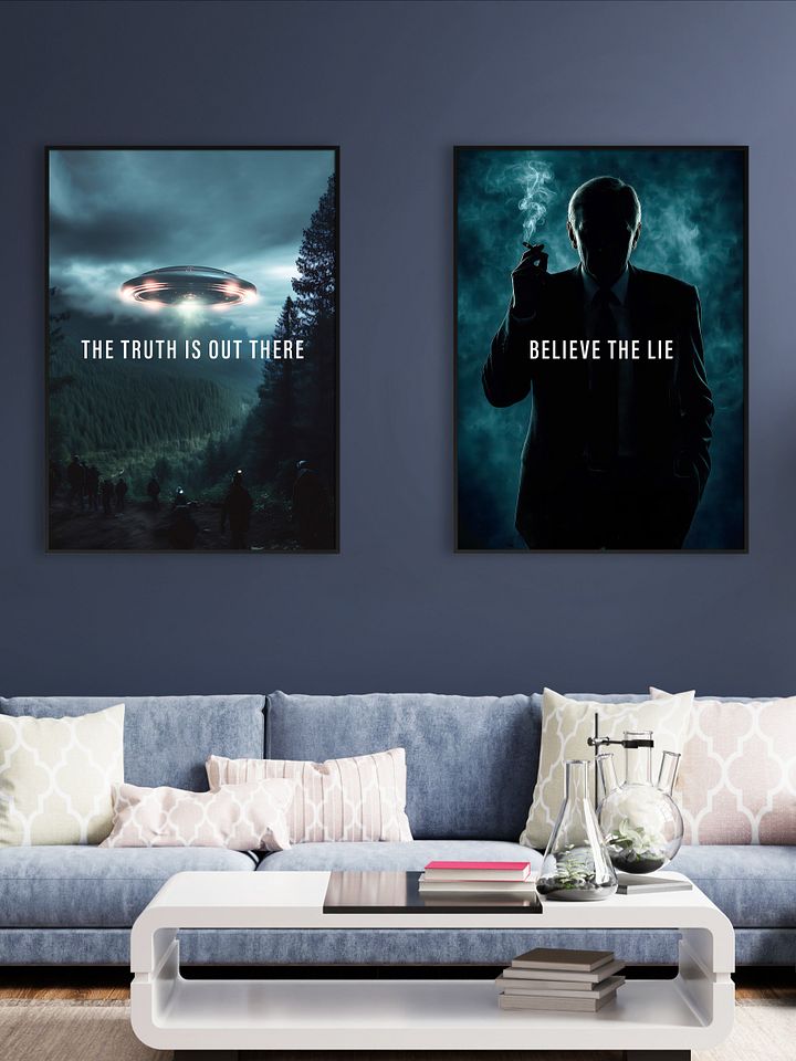 Believe the Lie/The X-Files poster, S04E24 tagline, 1997, Cigarette Smoking Man — sci-fi poster, movie art, I want to believe poster product image (2)