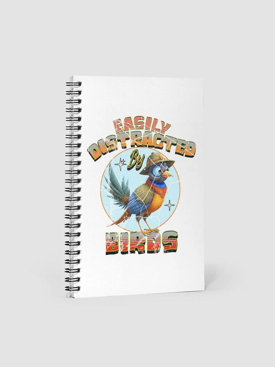 Easily Distracted By Birds Whimsical Spiral Notebook product image (1)