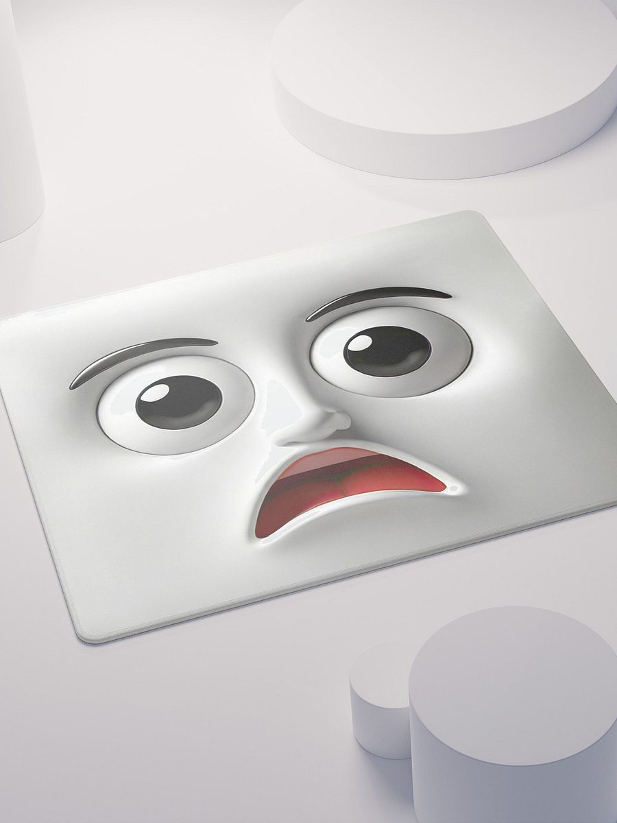 Surprised Cartoon Face Gaming Mouse Pad: Level Up Your Gaming Experience! product image (4)