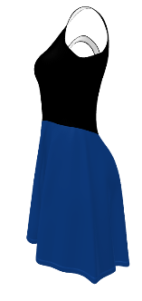 Midnight Veil Designs Black and Blue Fantasy Skater Dress - XS to 3XL product image (5)