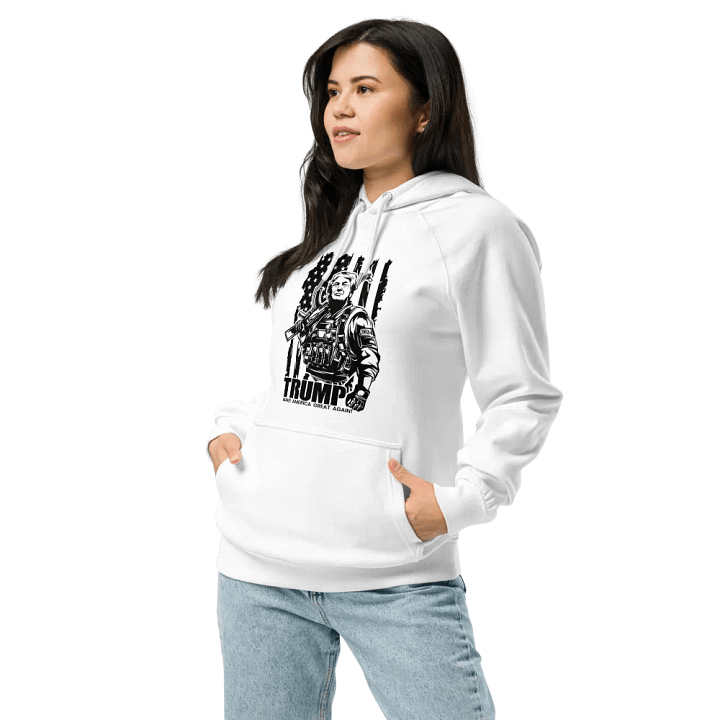 Trump AK47 - Unisex Eco Raglan Hoodie product image (10)