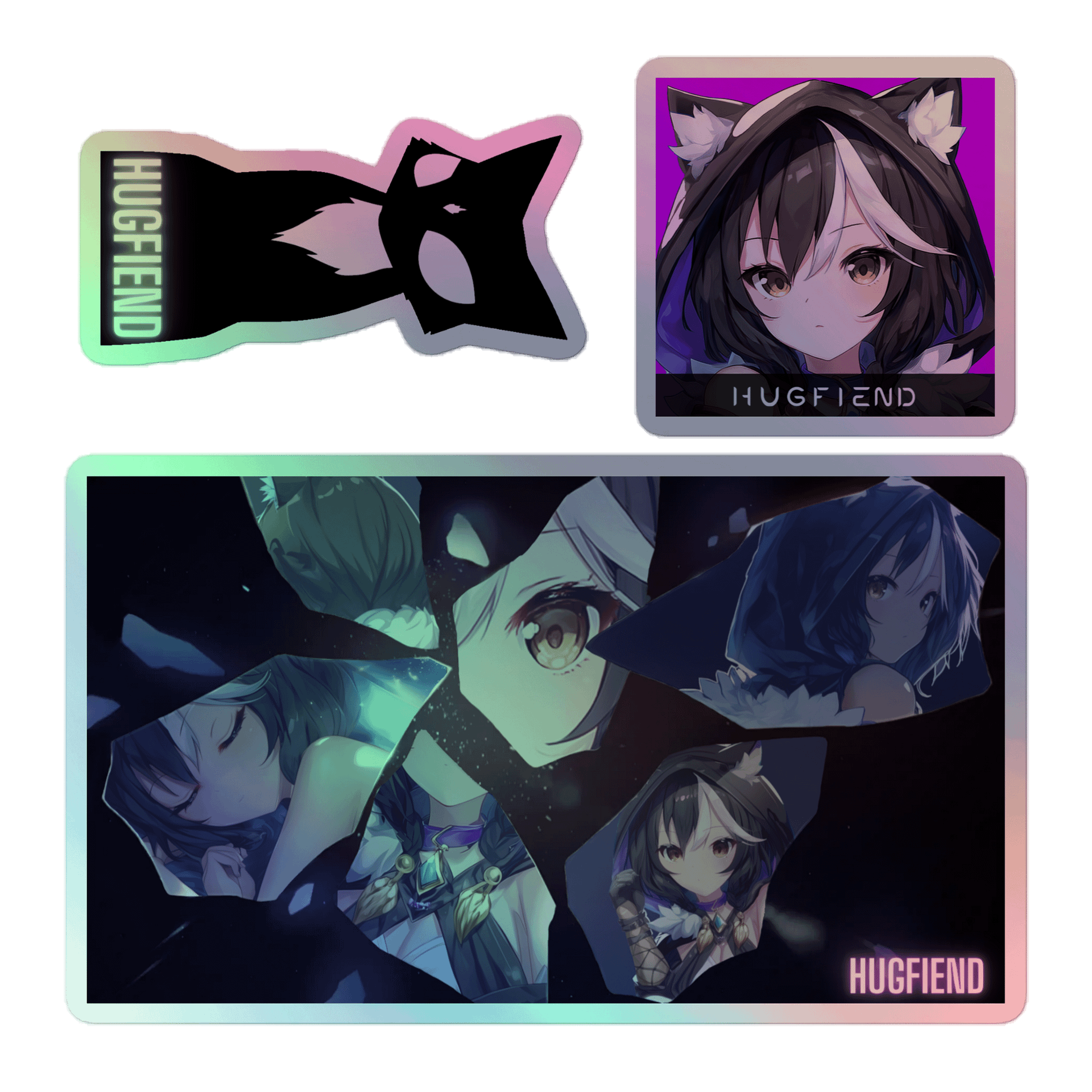 HugMerch Revamp Mini Holographic Sticker Set product image (1)