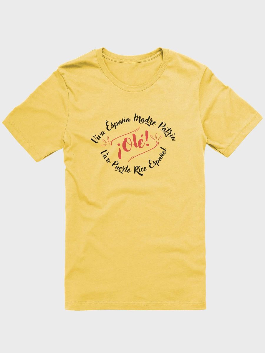 Camiseta manga corta amarilla - Viva España Madre Patria y Puerto Rico español product image (2)