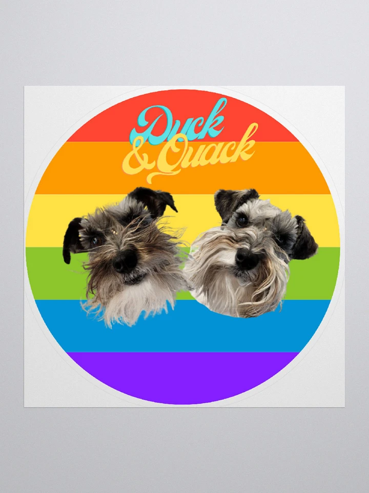 Duck and Quack Rainbow Kiss Cut Sticker product image (1)