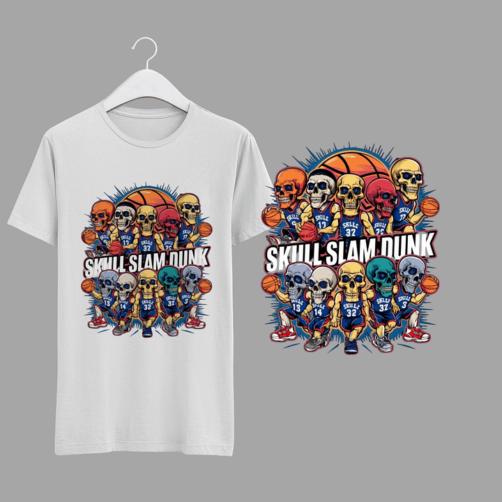 50 skull basketball t-shirt designs png product image (1)