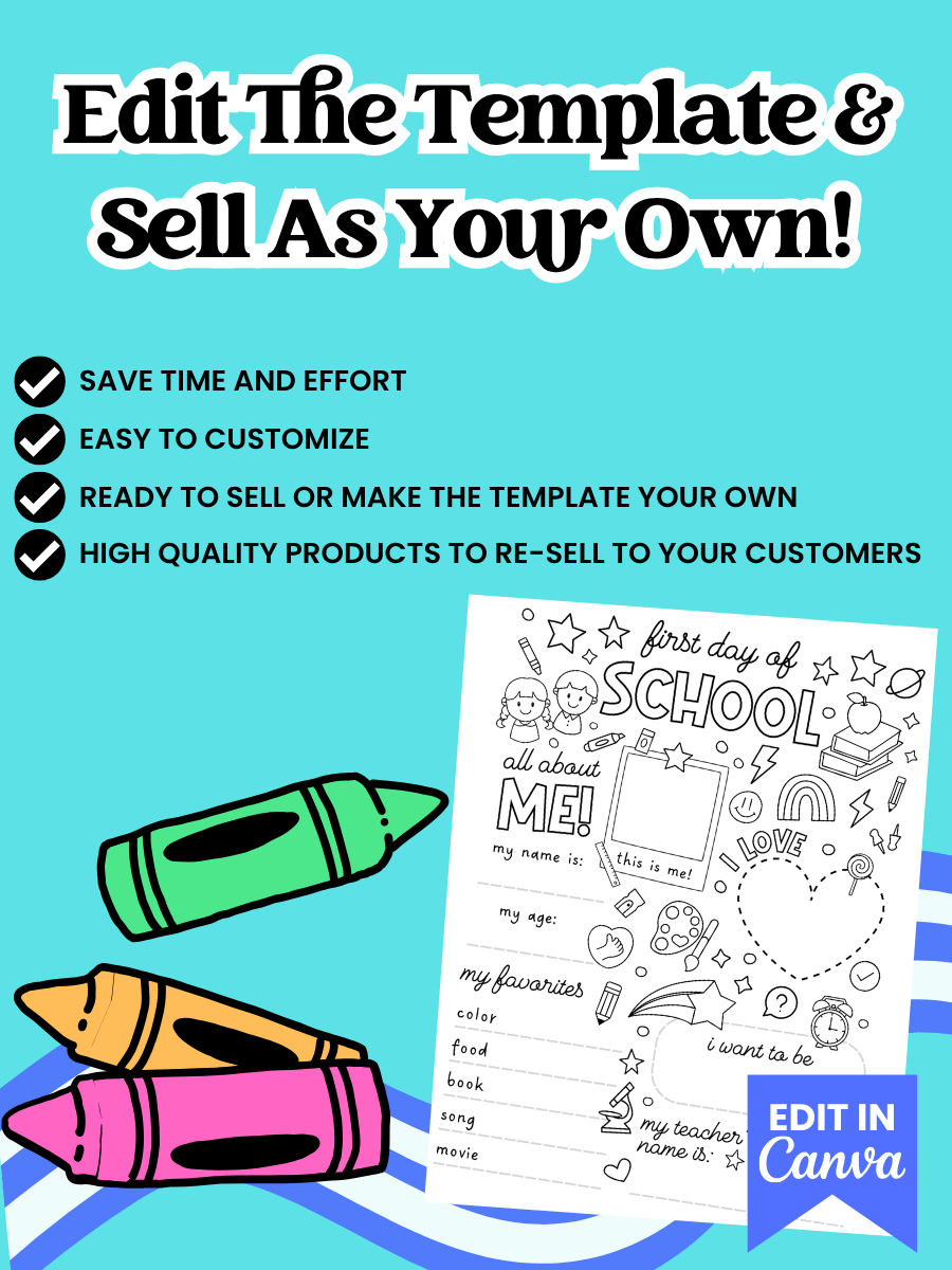 First Day Of School Activity Sheet PLR product image (2)