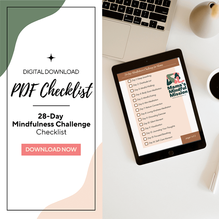 Checklist: 28-Day Mindfulness Challenge for Moms product image (1)