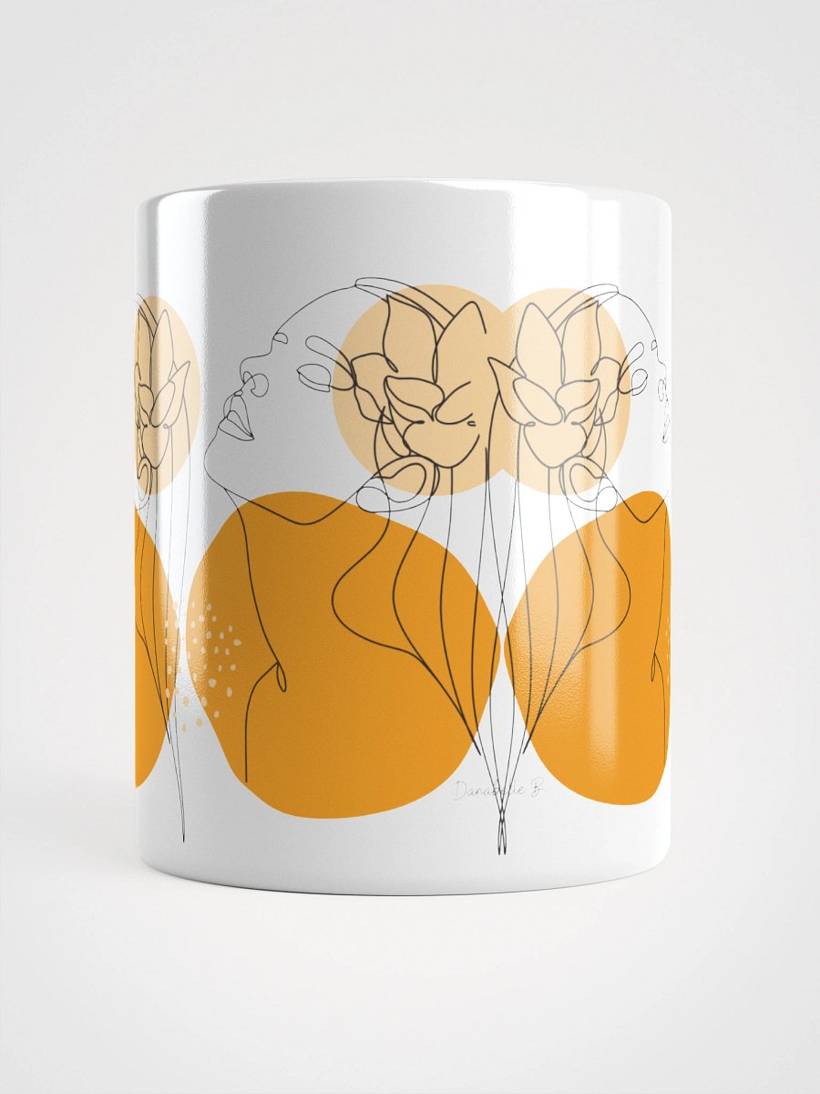 Mug Blanc Equilibre Femme - Orange Soleil - Vibration Créative - Idée Cadeau Raffiné product image (5)