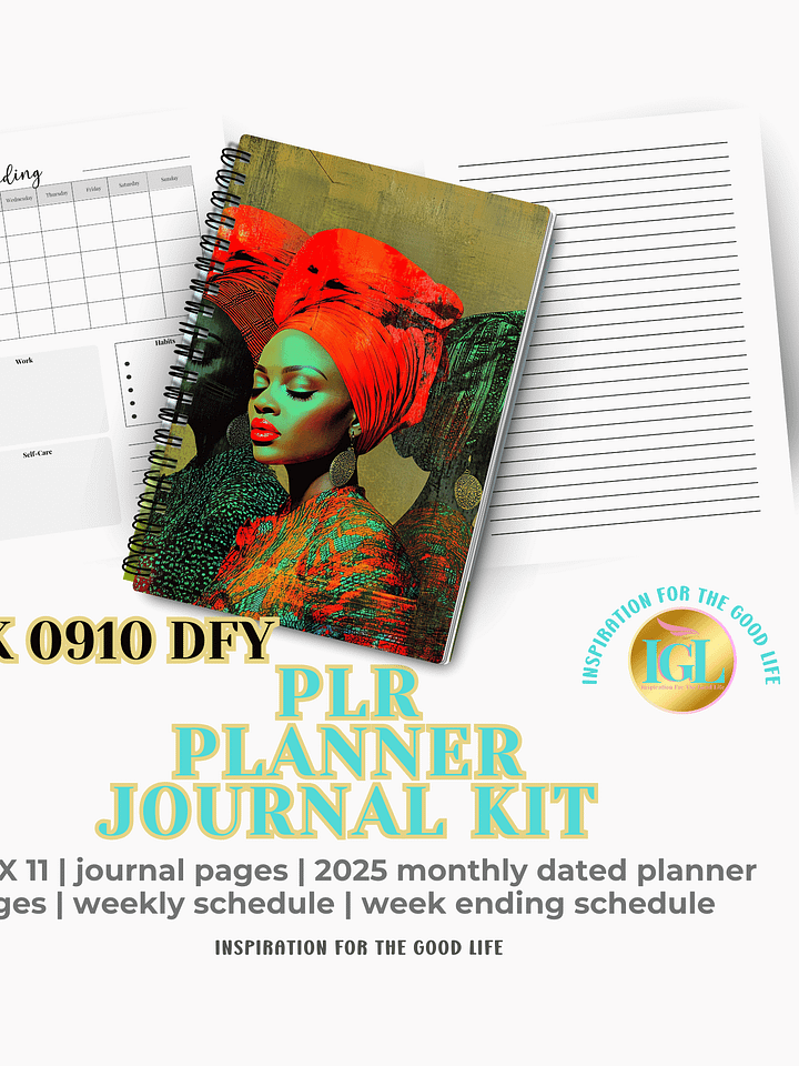 2025 PLR Planner & Journal Kit - PLK-0910 DFY product image (2)