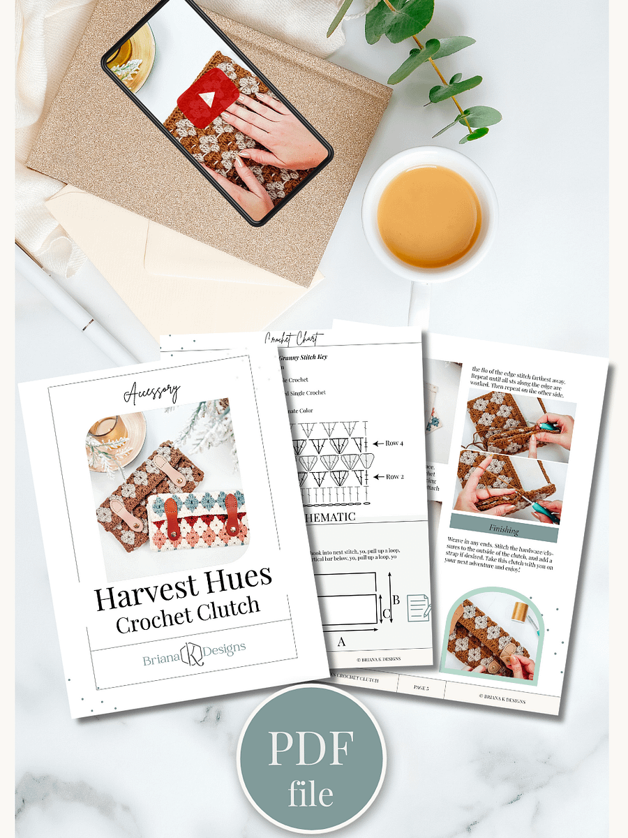Harvest Hues Crochet Clutch Tutorial product image (2)