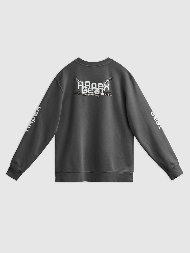 Unisex Midweight Pigment Dyed Sweatshirt - White HApex Gear White Logo product image (27)