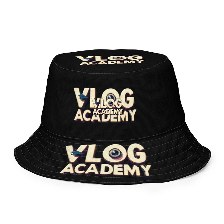 Vlog Academy All-Over Print Reversible Bucket Hat product image (2)