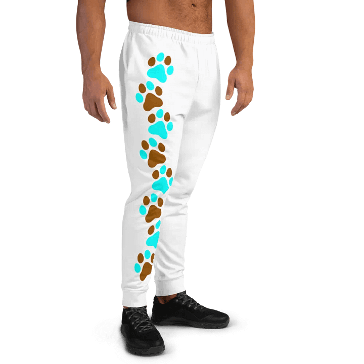 CassMutt Paw Print Joggers (WHITE) product image (2)