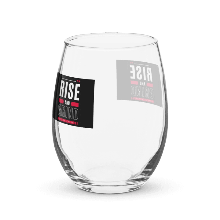 Rise and Grind Motivational Stemless Wine Glass product image (1)