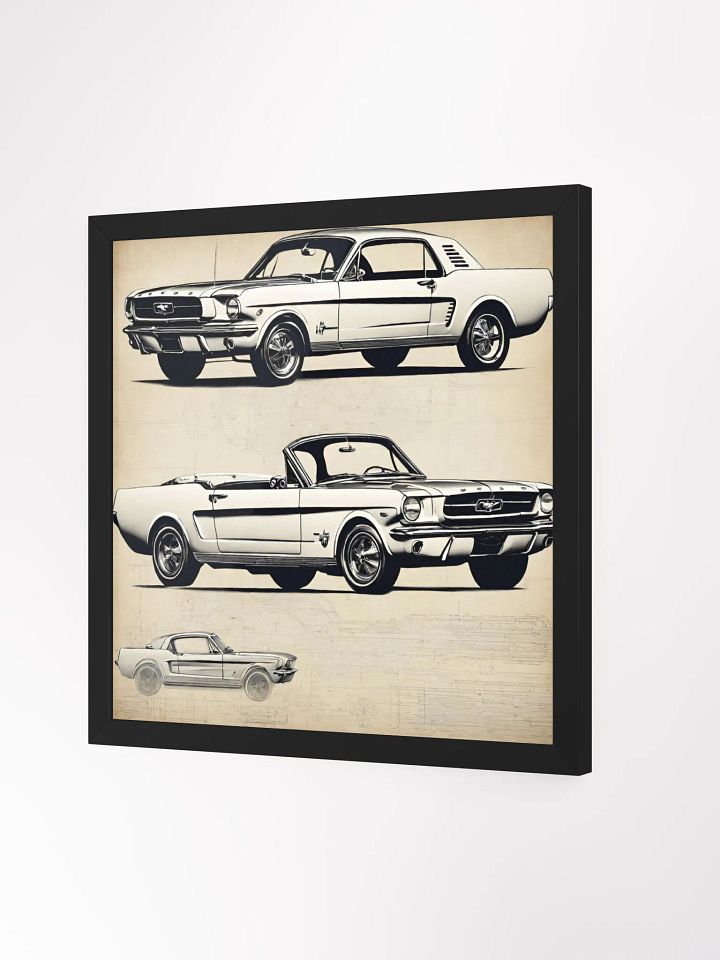 Time Capsule Wall Art: Classic Mustang Framed Poster for Nostalgic Souls product image (2)