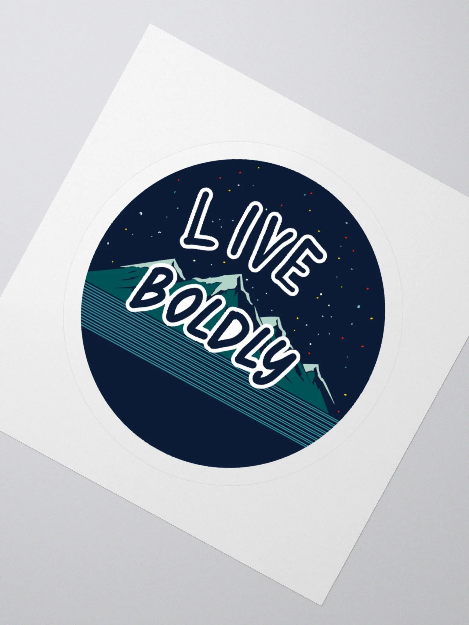 Starry Mountain Live Boldly Kiss Cut Stickers product image (5)
