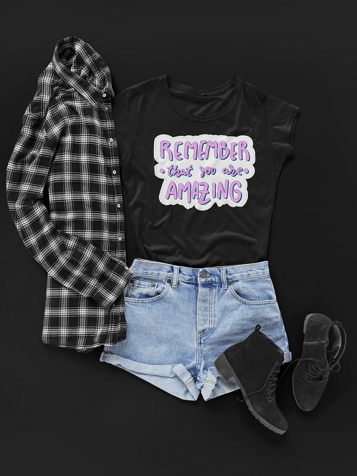 Remember That You Are Amazing Black Unisex T-Shirt product image (1)