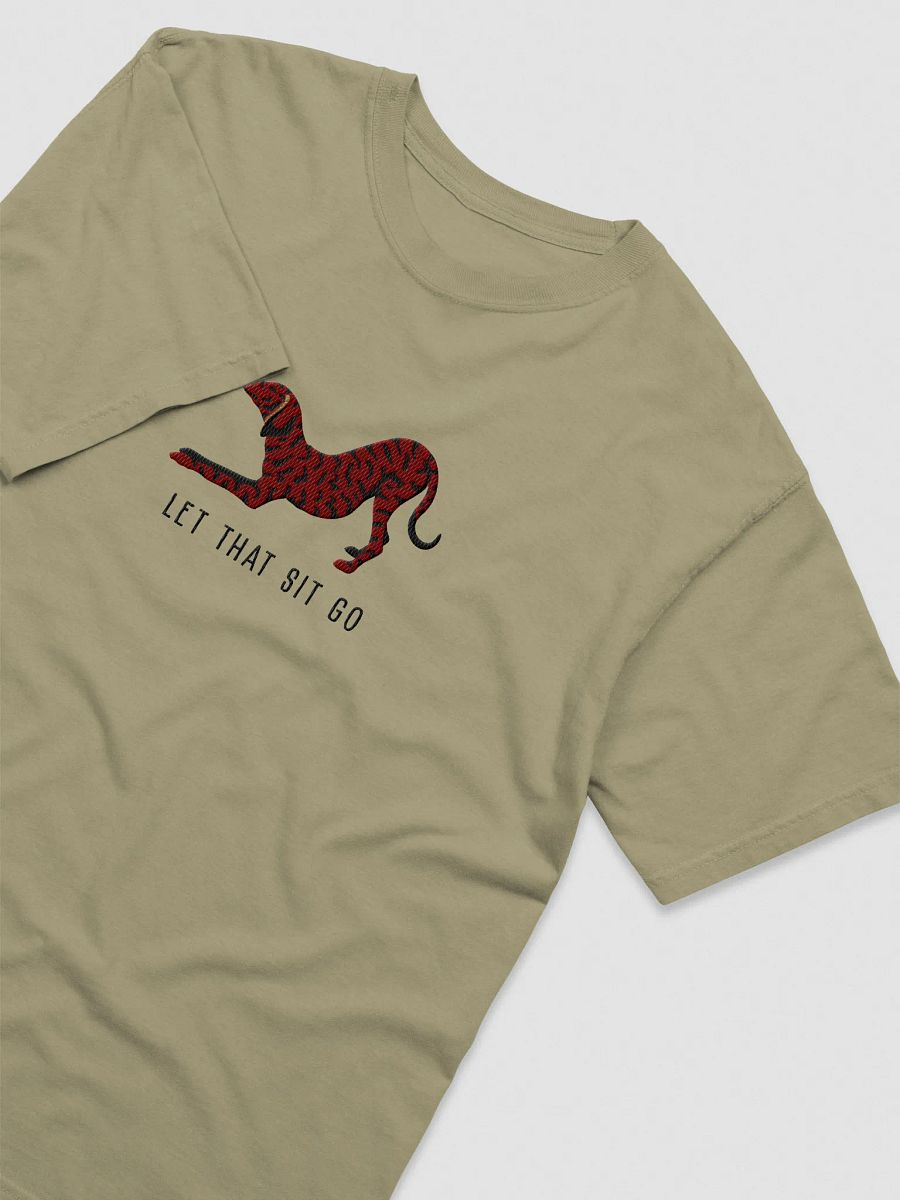 Let That Sit Go T-Shirt(Embroidered) of a Plott Hound(Chocolate Brindle) product image (11)