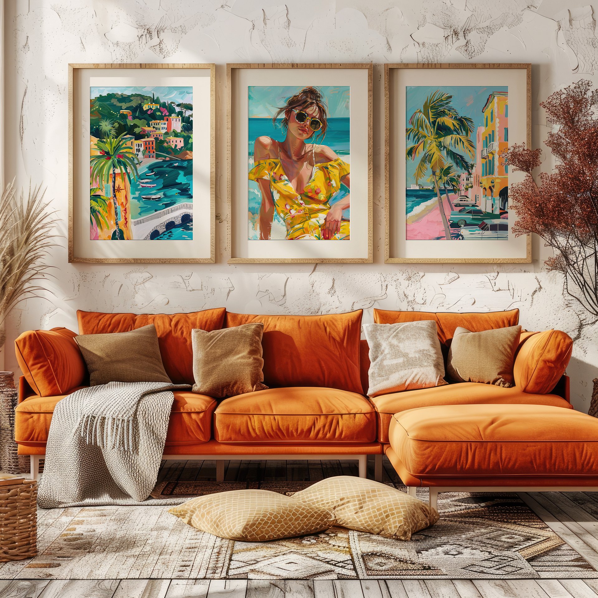 Orange Tree Summer Gallery Wall Set of 6 Prints - DIGITAL product image (12)