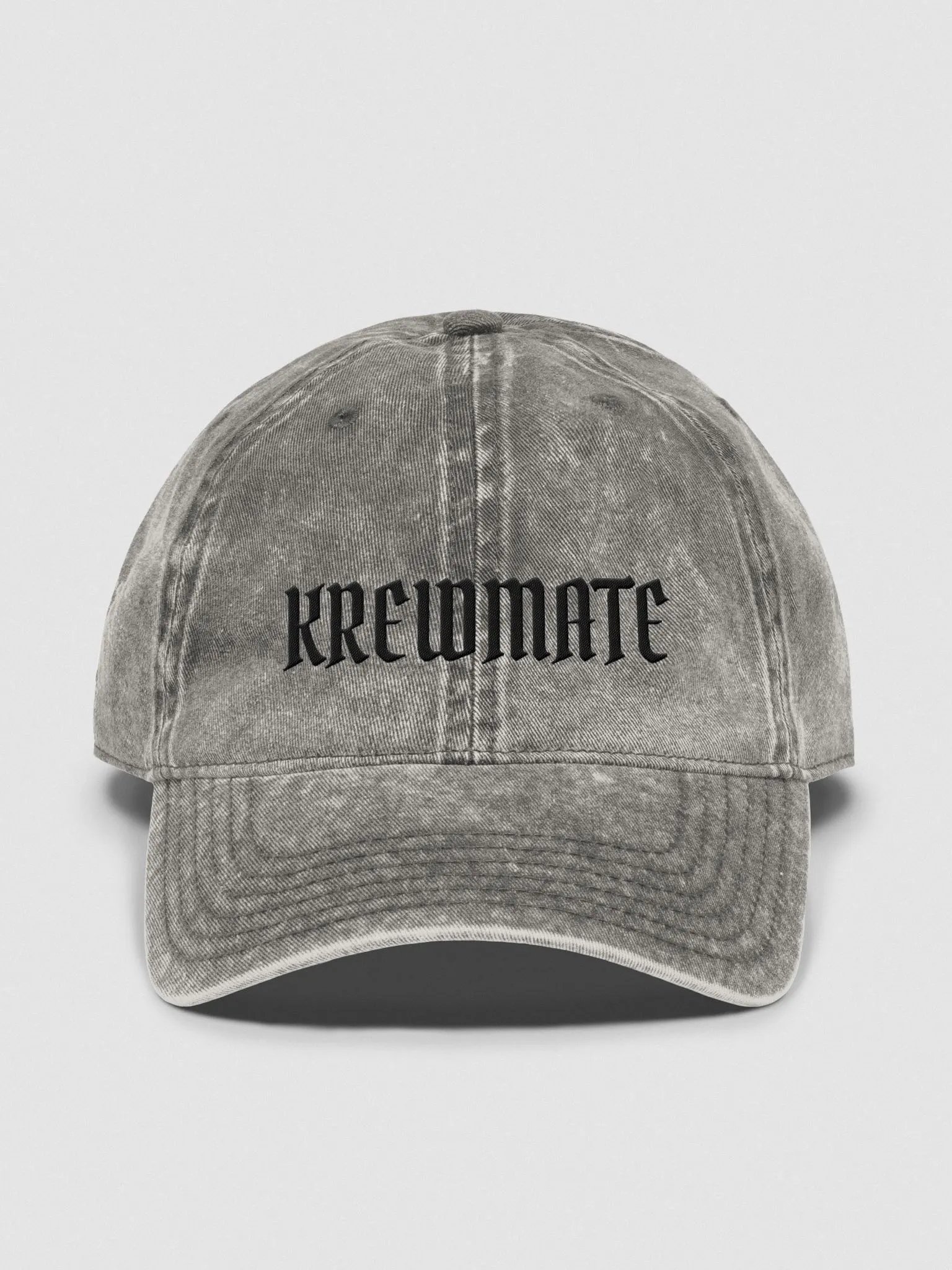 Krewmate Essentials Hat - Vintage Wash (Black Logo) product image (1)
