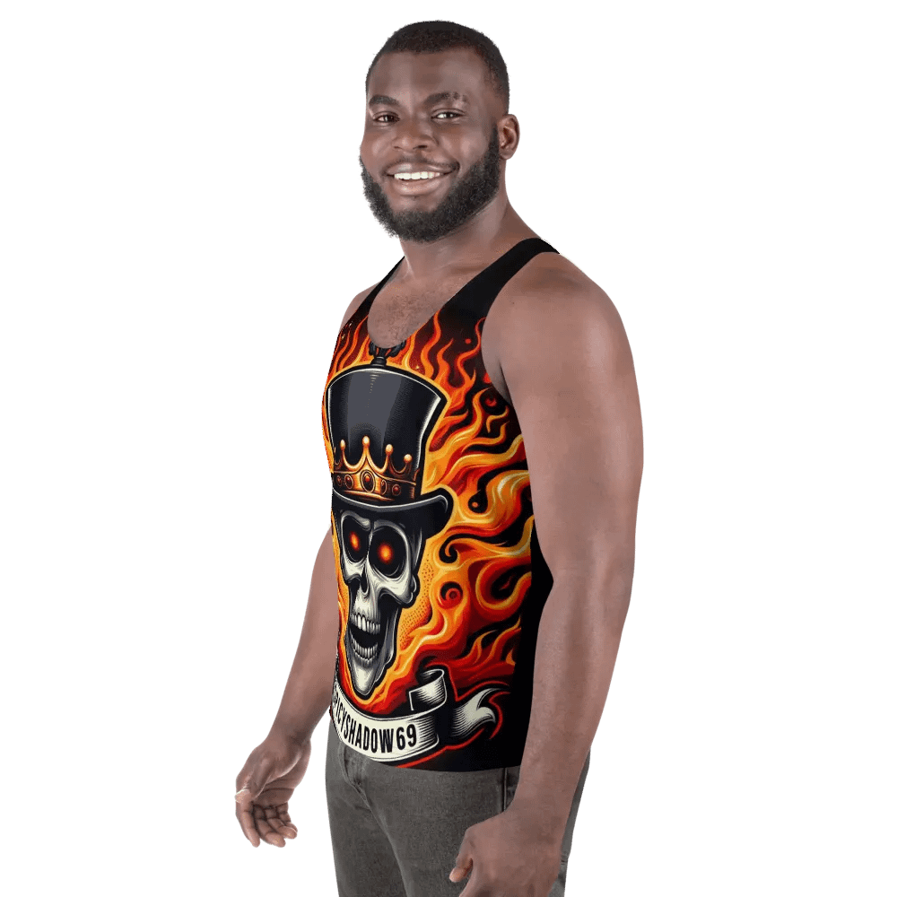 Crowned Skull Fire Tank Top product image (3)