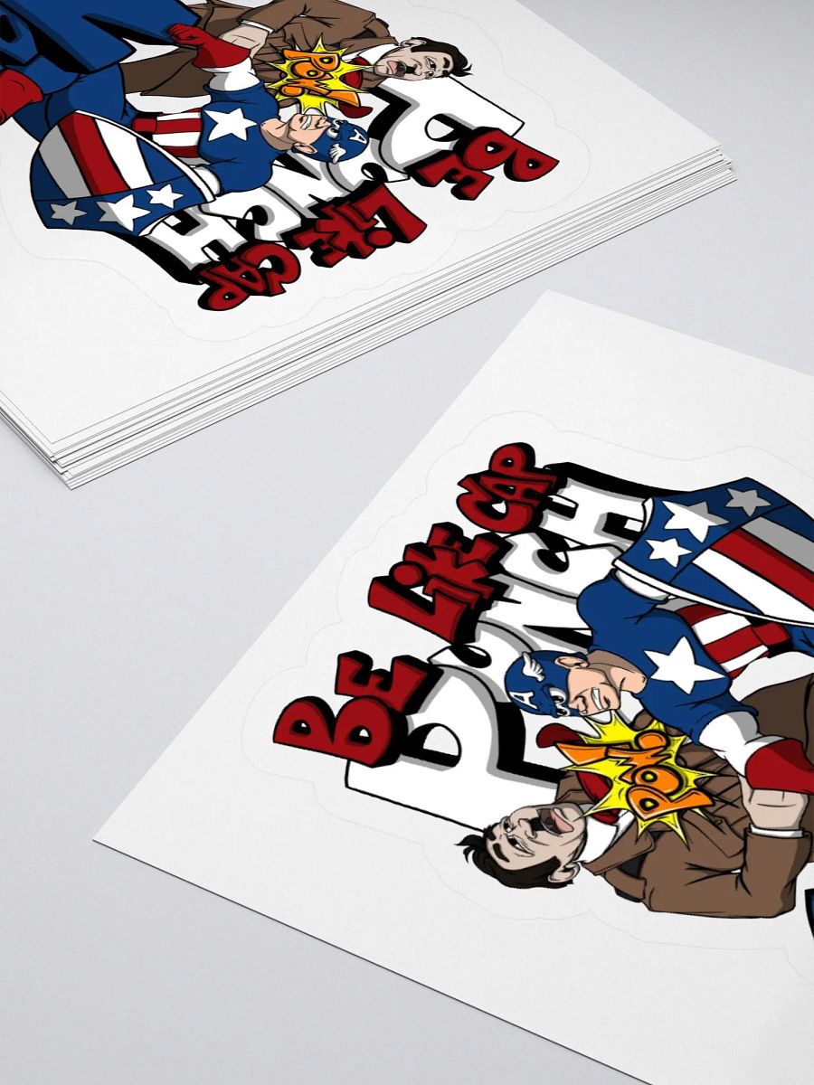 Be Like Cap - Punch a Nazi Sticker product image (4)