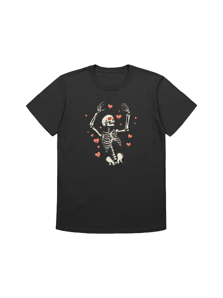 Skeleton and Hearts Valentine’s Day Unisex T-Shirt product image (1)