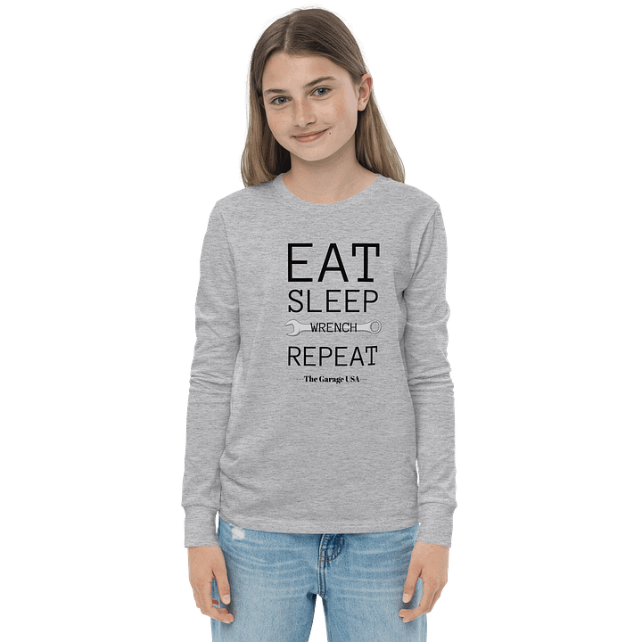 EAT SLEEP WRENCH REPEAT Kids T-Shirt (Long Sleeved) product image (1)