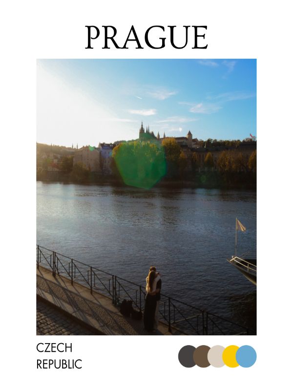 Sunset on Vltava River - Digital product image (1)