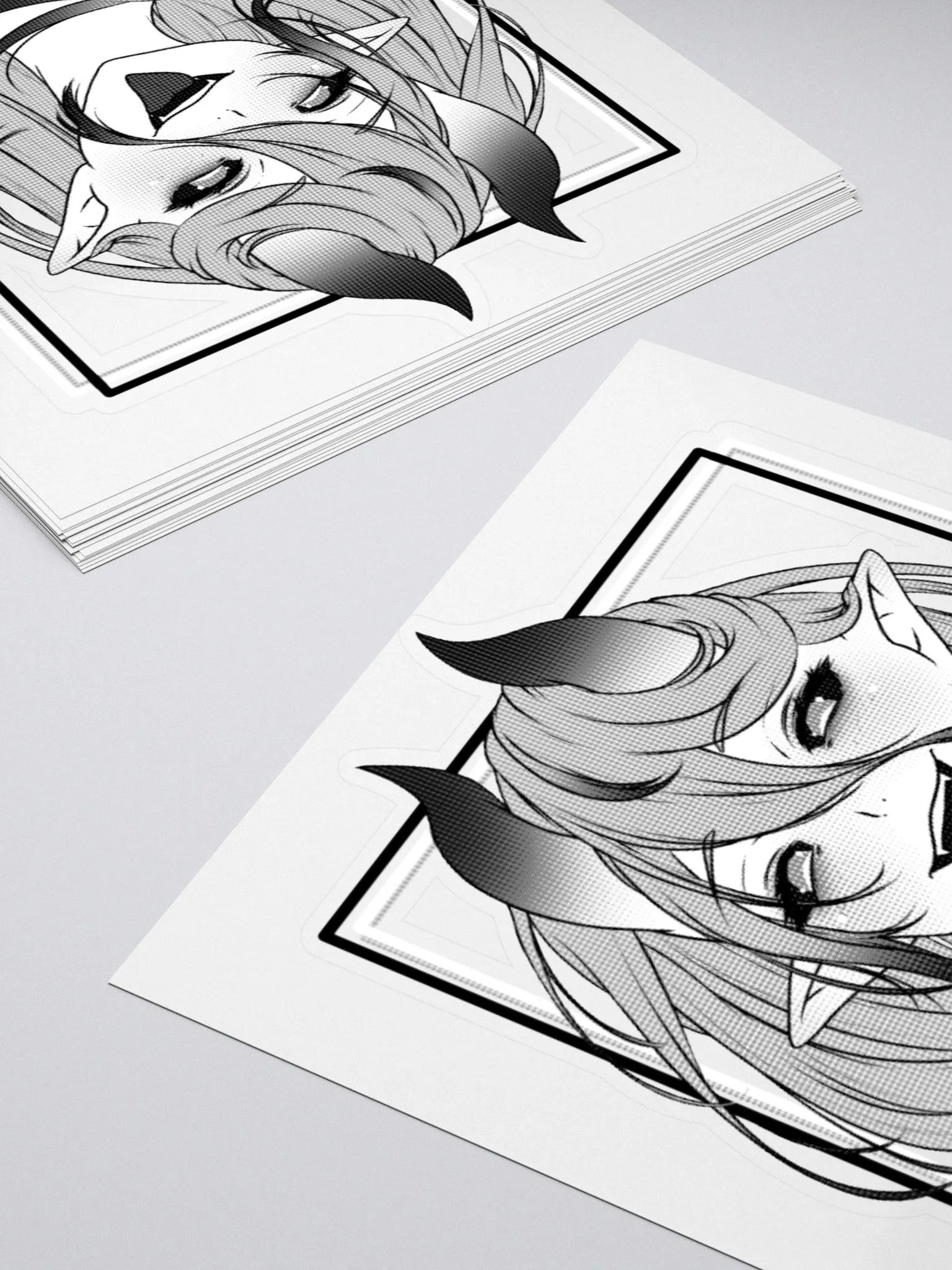 Pickle Kiss-Cut Sticker (Greyscale) product image (4)