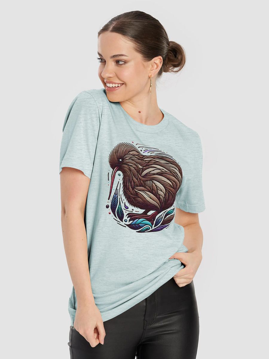 Kiwi Bird T-Shirt, Stylized Nature Art Tee, Unique Kiwi Bird Graphic, Nature Lover Gift, New Zealand Wildlife T-shirt product image (5)