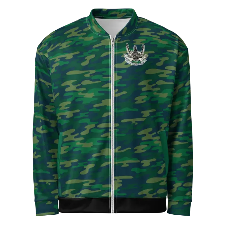 Foss Tugboat Sketch Teal Camouflage Bomber Jacket product image (2)