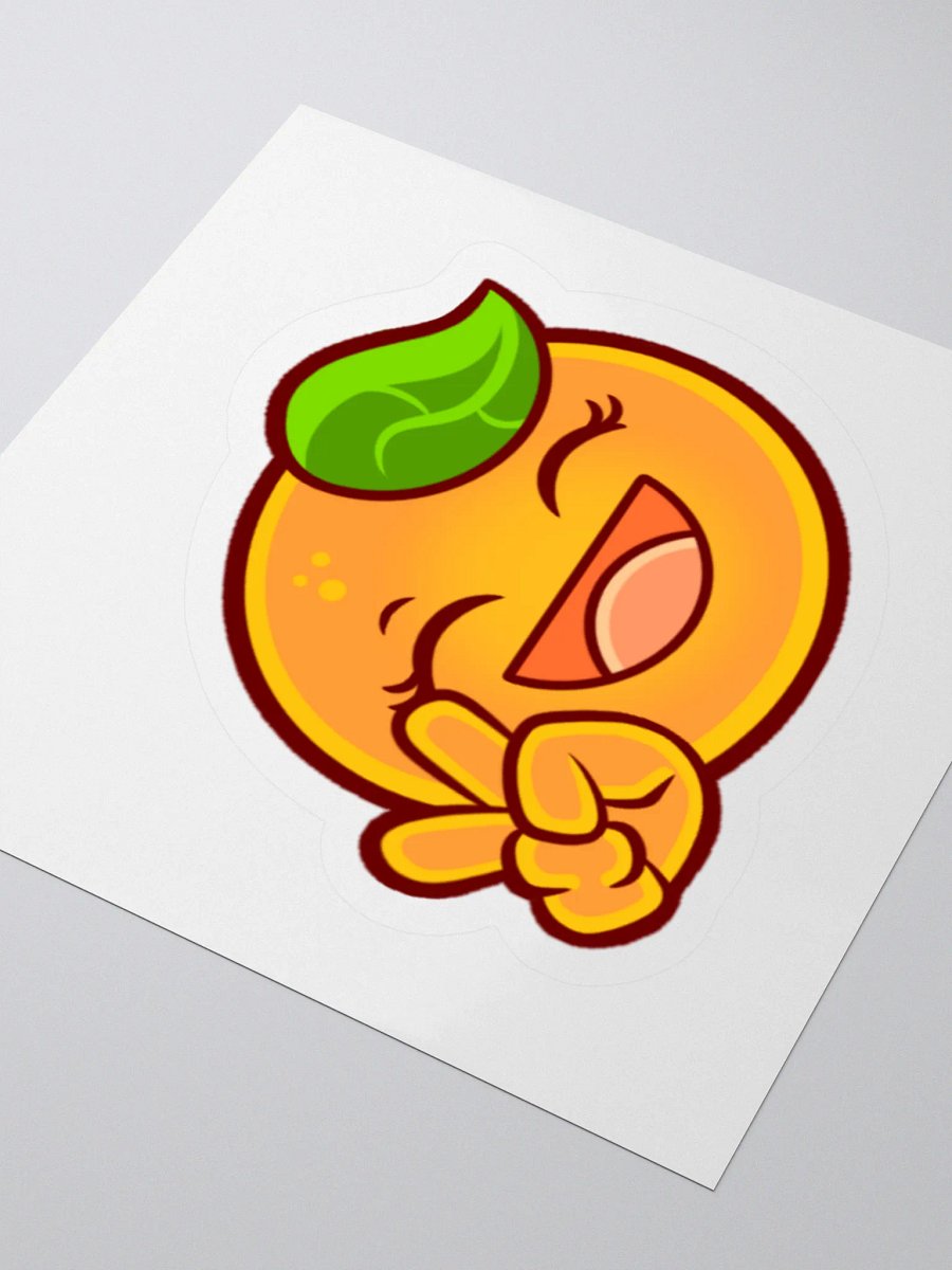 Orange peace sign sticker product image (3)