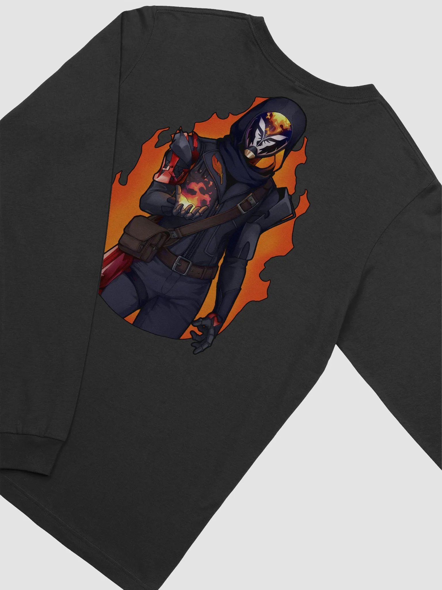 Mask Icon v2 (White) Bella+Canvas Long Sleeve T-Shirt product image (4)