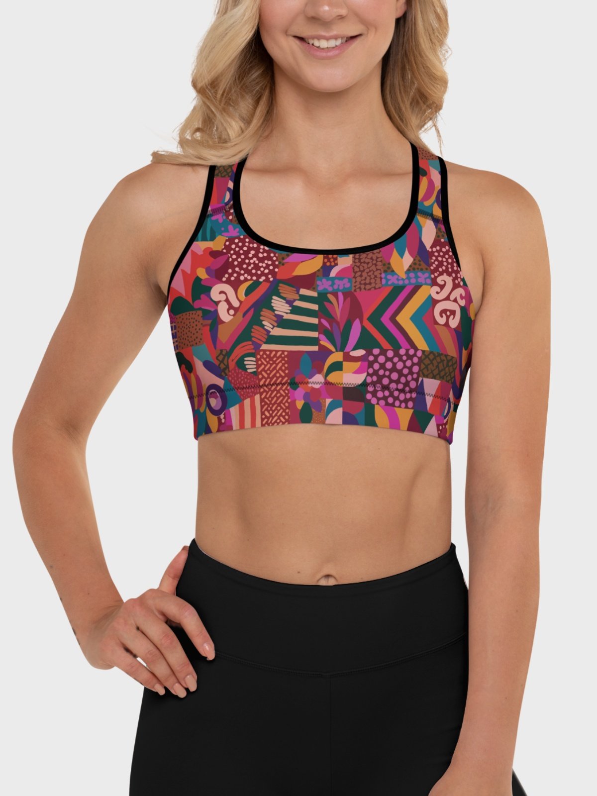 Sport Bra "Abstract African Ethnic Pattern" product image (3)