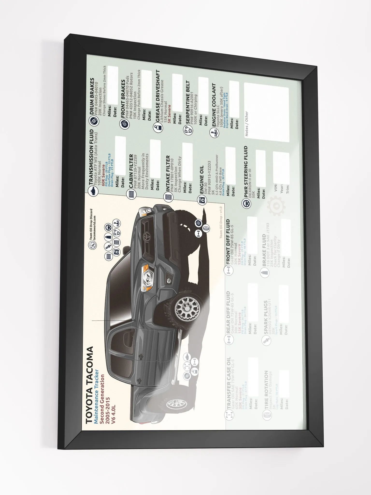 2nd GEN MAINTENANCE TRACKER V1.0 - Magnetic Gray (FRAMED) product image (4)