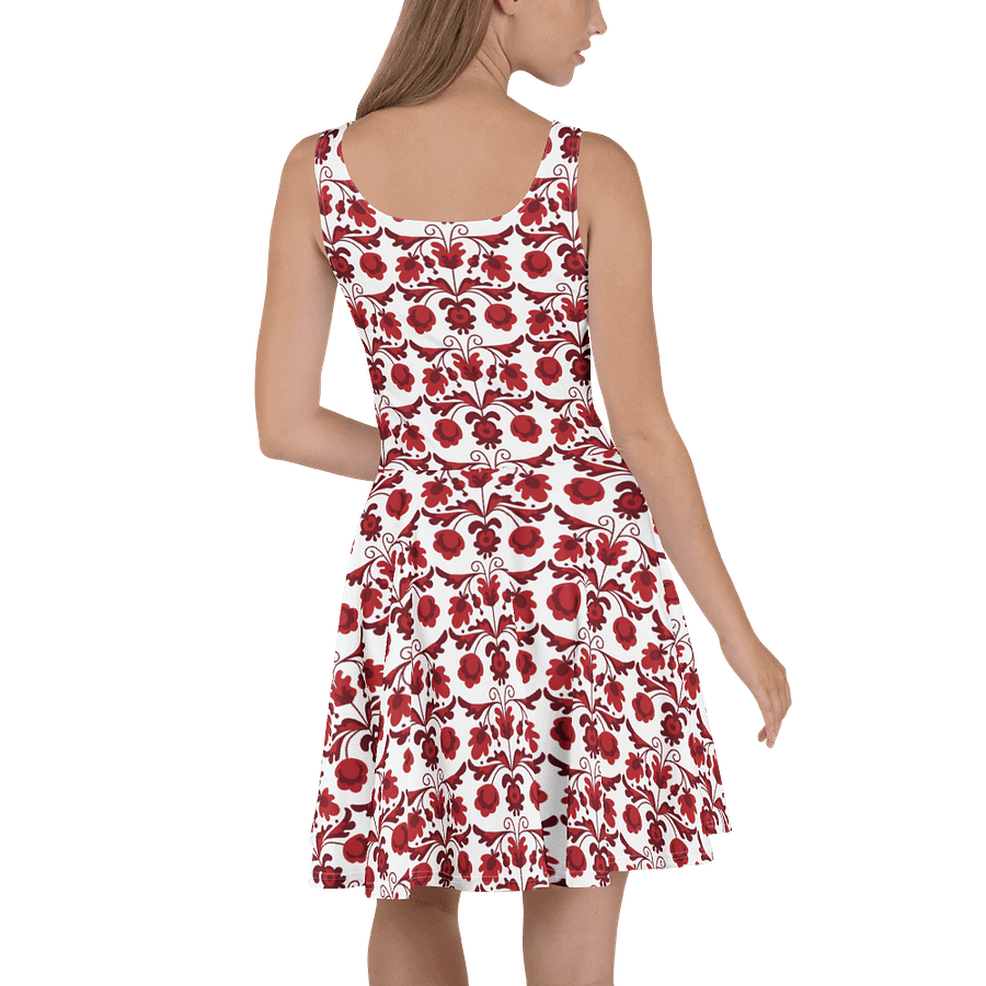 Red and White Skater Dress - Cute, Colorful, and Comfortable product image (4)