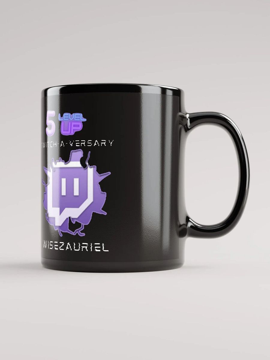 5 Year Twitch-A-Versary Black Mug product image (1)