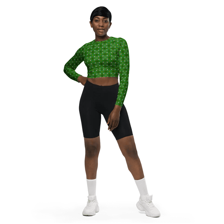 Symmetry Blooms Recycled Crop Top product image (1)