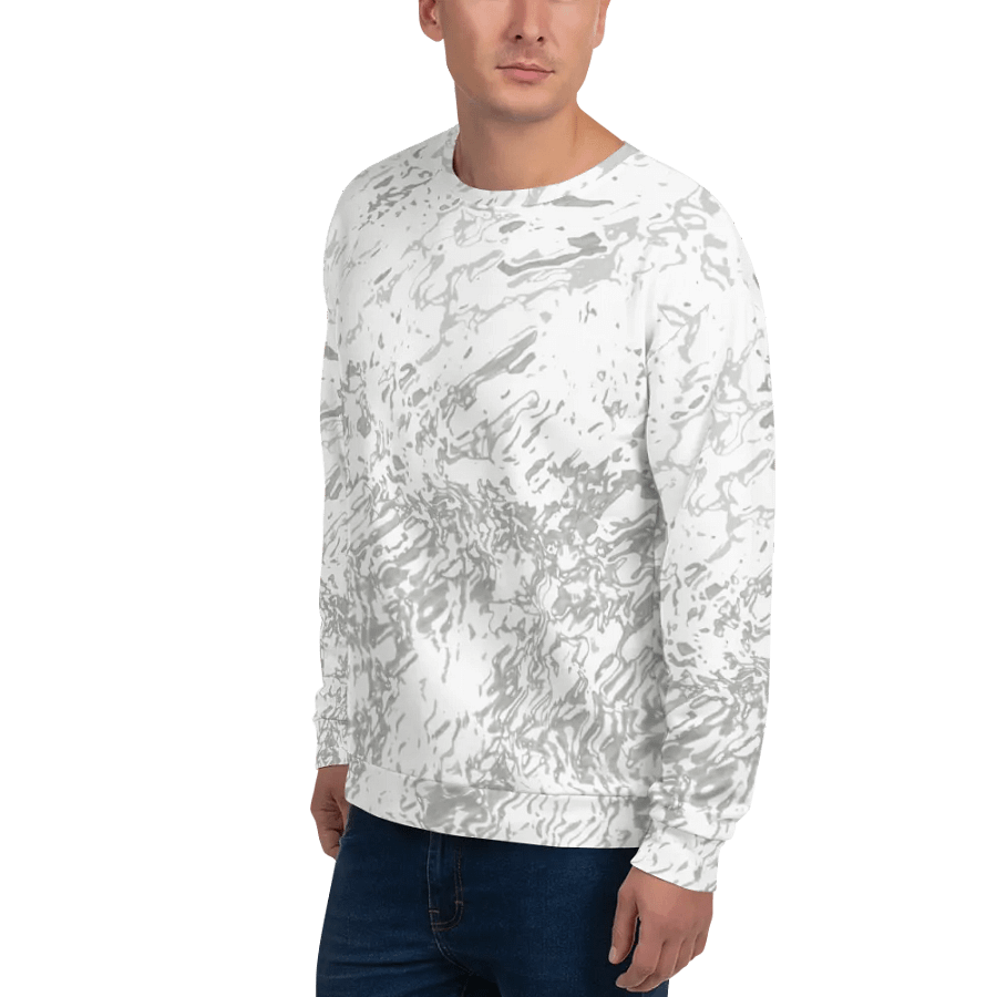 Abstract Pale Marble Effect Design Unisex All Over Print Sweatshirt product image (7)