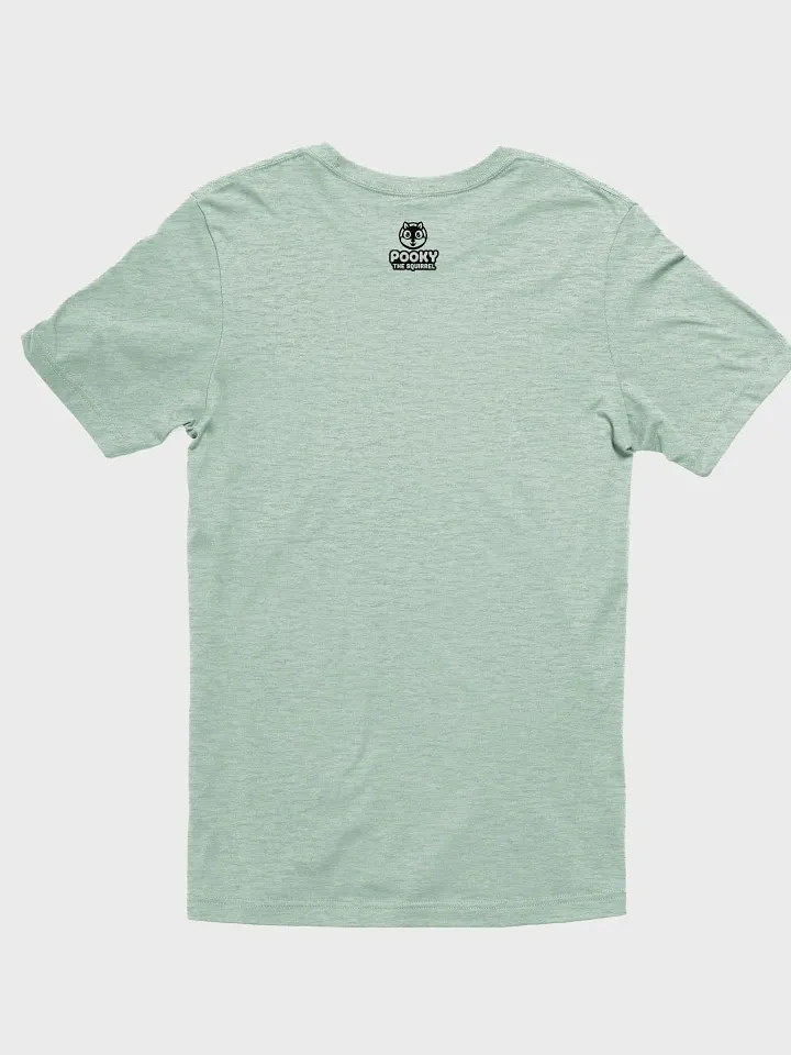 Super Soft and Flattering Tee: Official Pooky Logo, both on front and back. Green product image (2)