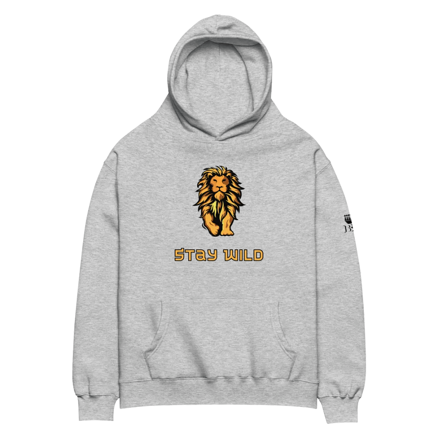 Stay Wild: Embrace the Lion Within Light Grey Hoodie product image (2)