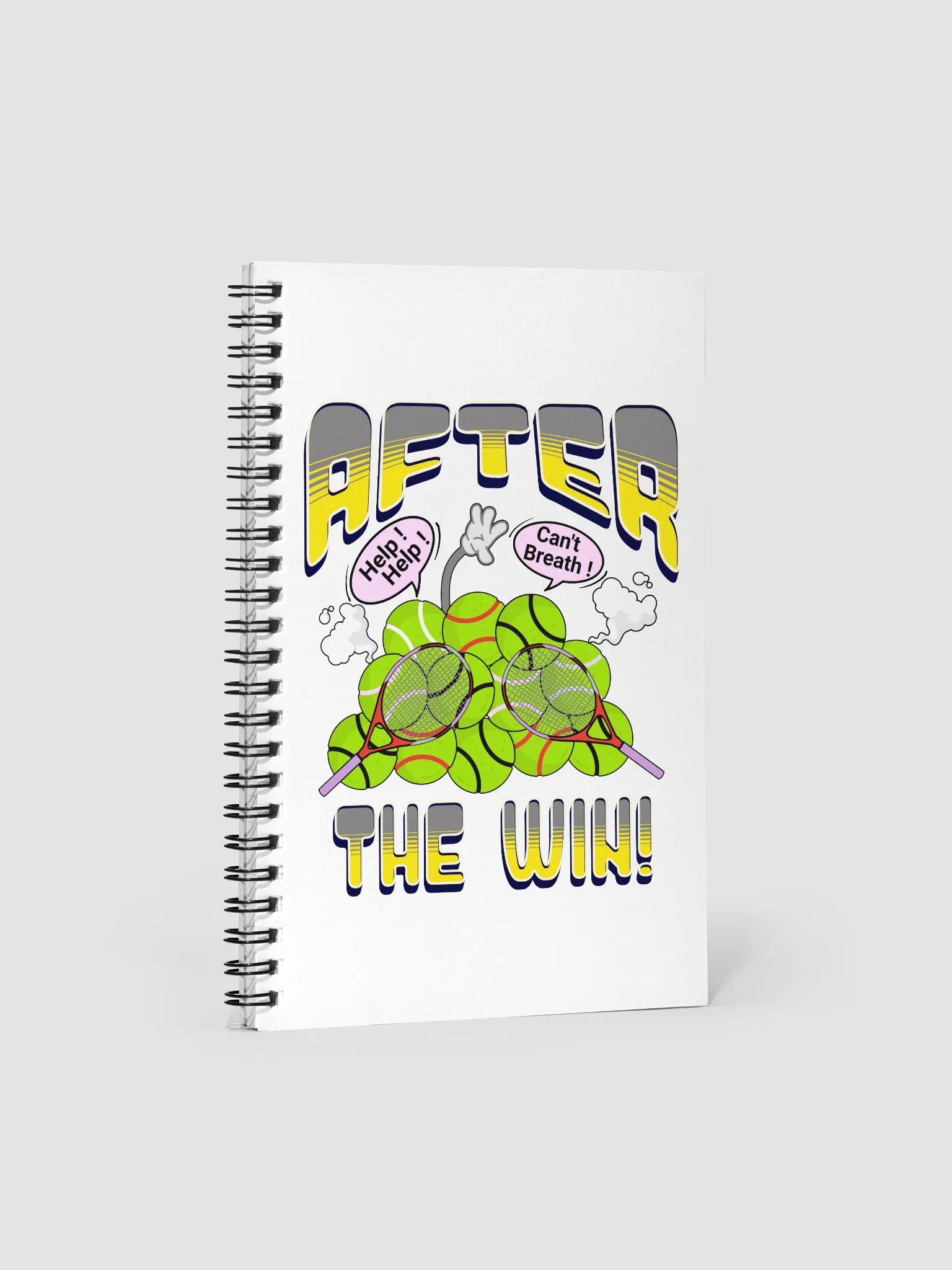After The Win Tennis Whimsical Ball Chaos Spiral Notebook product image (2)