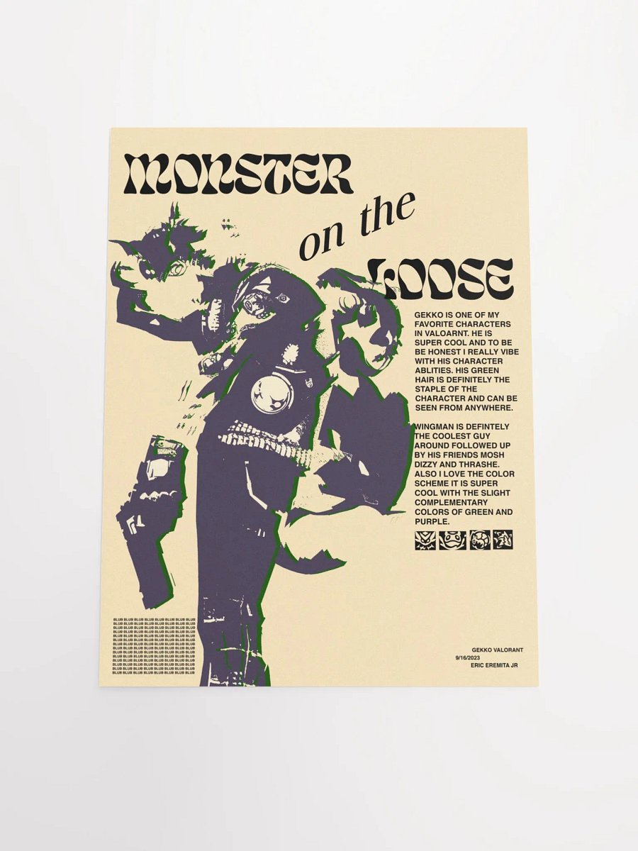 Monster on the Loose -12 x 16 poster product image (4)